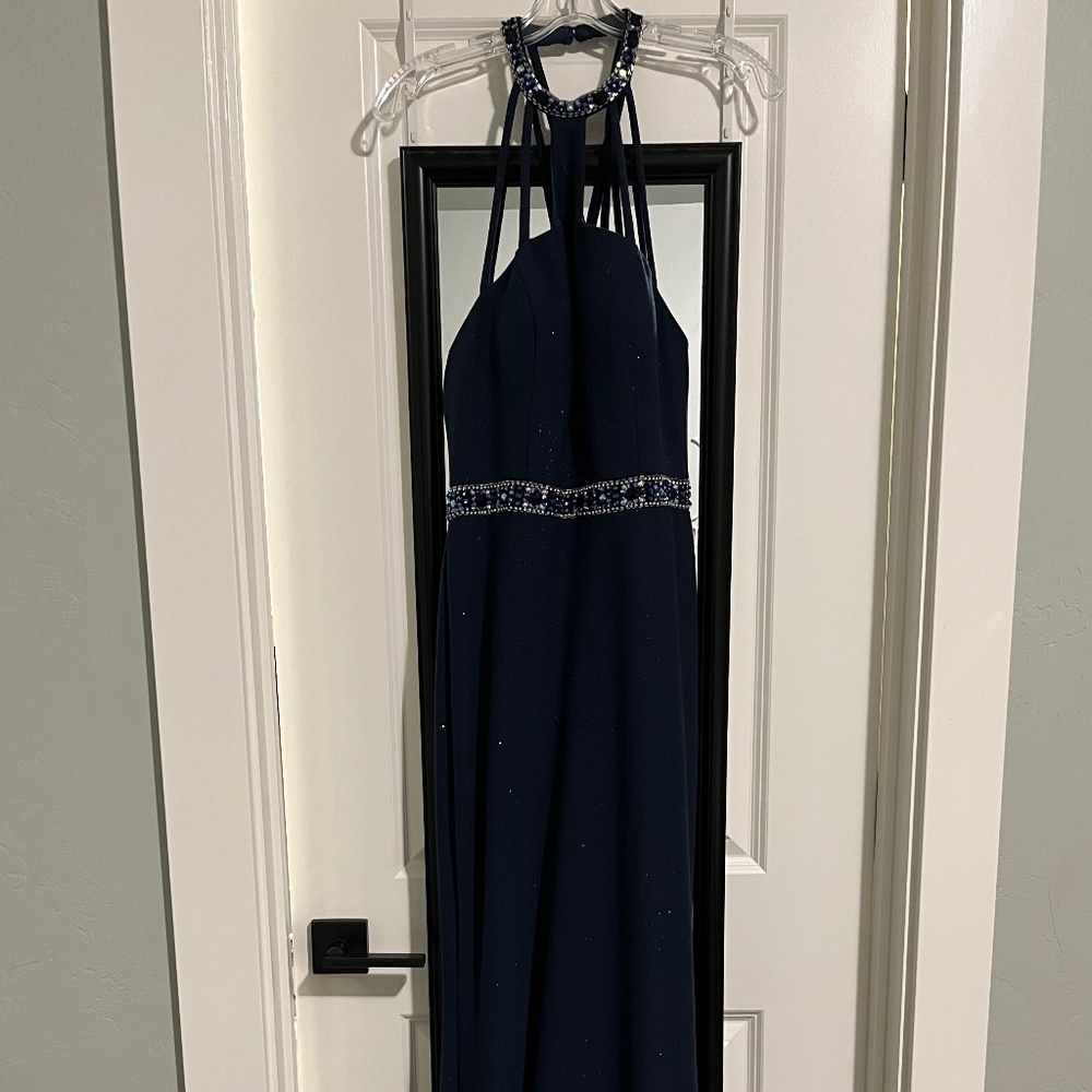 Prom dress - navy glitter